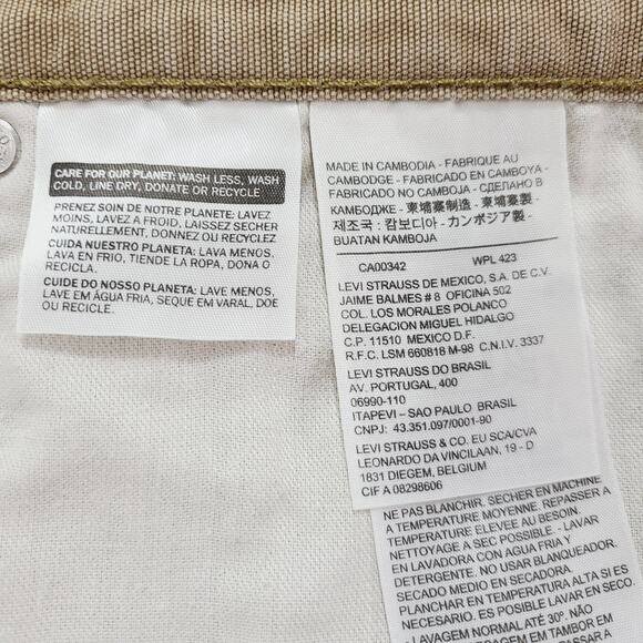 Levi's 514 Straight Fit Jeans Tan, Size Mens 34X34, PRE-OWNED - Picture 10 of 11